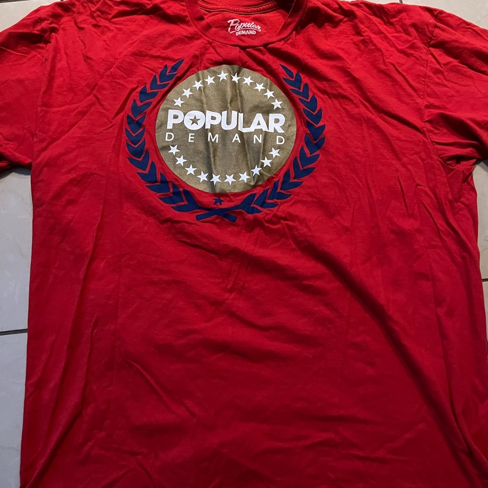 Red popular demand shirt size 2XL (used)